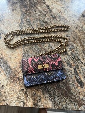 Micro Mini Kurt Geiger Crossbody with Gold Chain, No Lock